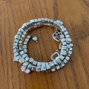 Chico's  two tone coil hearts bracelet